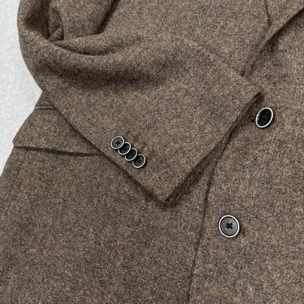 Joseph Abboud Blazer Mens 46 Regular‎ Brown Slim Wool Silk Camo Lined Sport Coat